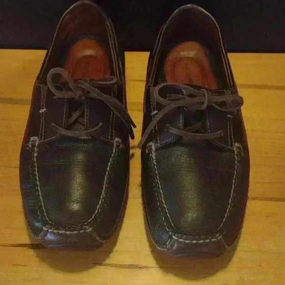 HS Trask‎ Men Leather Driving Moc Loafers Shoe size 8M - Picture 2 of 10